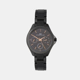 Women Quartz Black Dial Analog Metal Watch 2012F-M0404