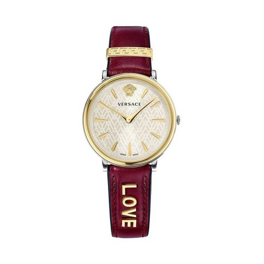 Versace VBP020017 V Circle White Dial Ladies Watch