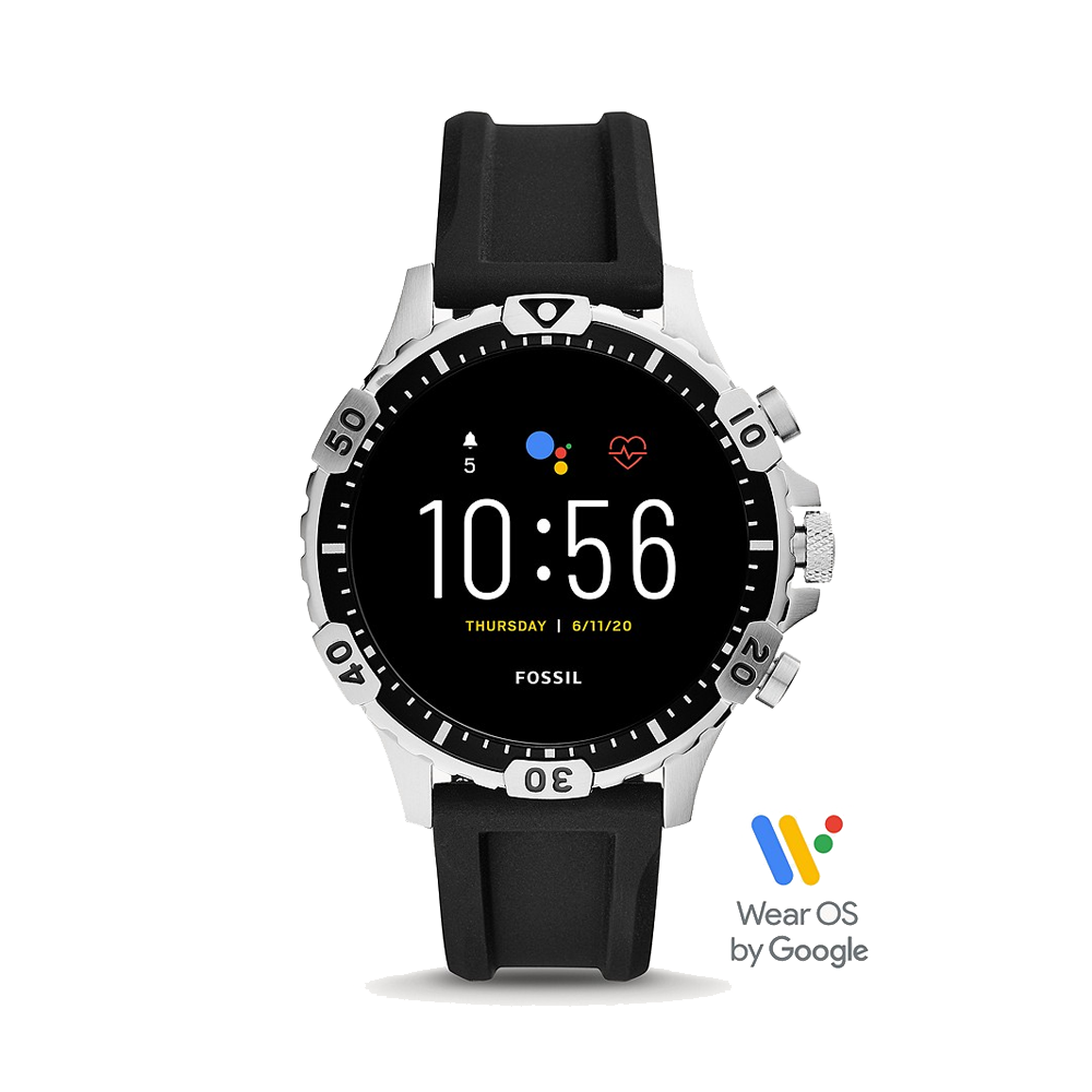 Fossil FTW4041 Gen 5 Garrett HR Silicone Touchscreen Men's Smartwatch