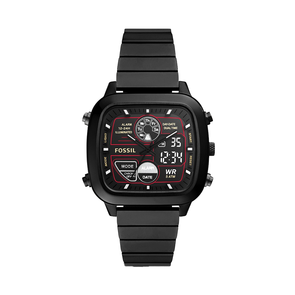 Fossil Retro Anadoraware Analog-Digital Black Dial Watch For Men - FS5891