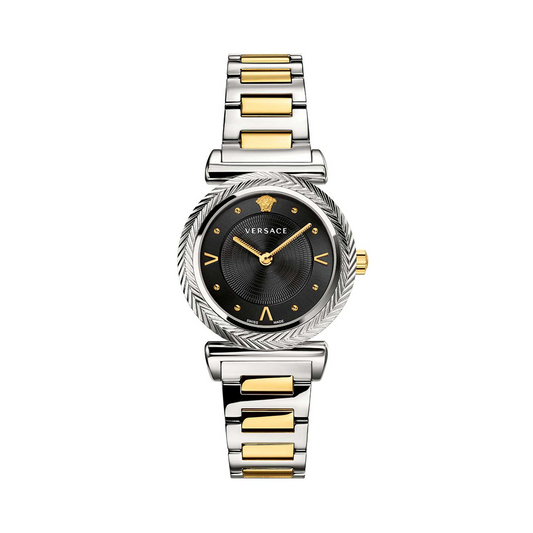 Versace VERE00518 V-Motif Round Analog Black Dial Ladies Watch