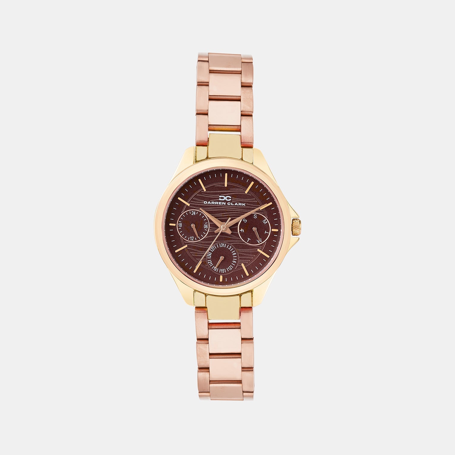 Women Quartz Brown Dial Analog Metal Watch 2012C-M0306