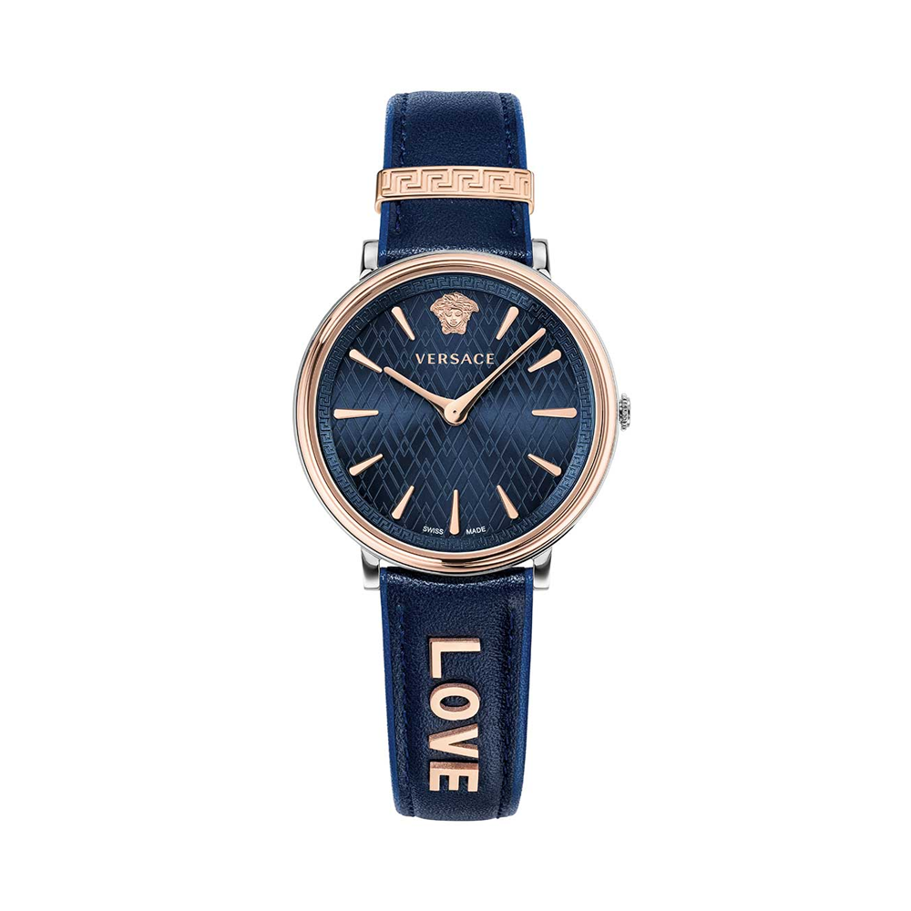VERSACE VBP090017 V-Circle Dark Blue Dial Ladies Watch
