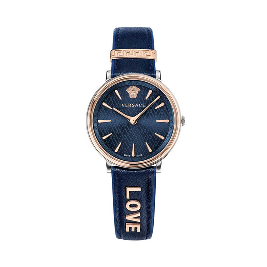VERSACE VBP090017 V-Circle Dark Blue Dial Ladies Watch