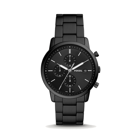 Fossil FS5848 Minimalist Analog Black Dial Men's Watch