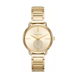 Michael Kors Portia Round Analog Gold Dial Ladies Watch - MK3639
