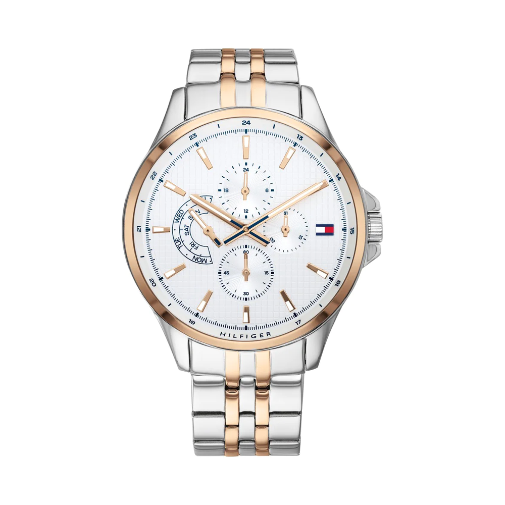 Tommy Hilfiger Mens White Dial Metallic Multi-Function Watch - TH1791617