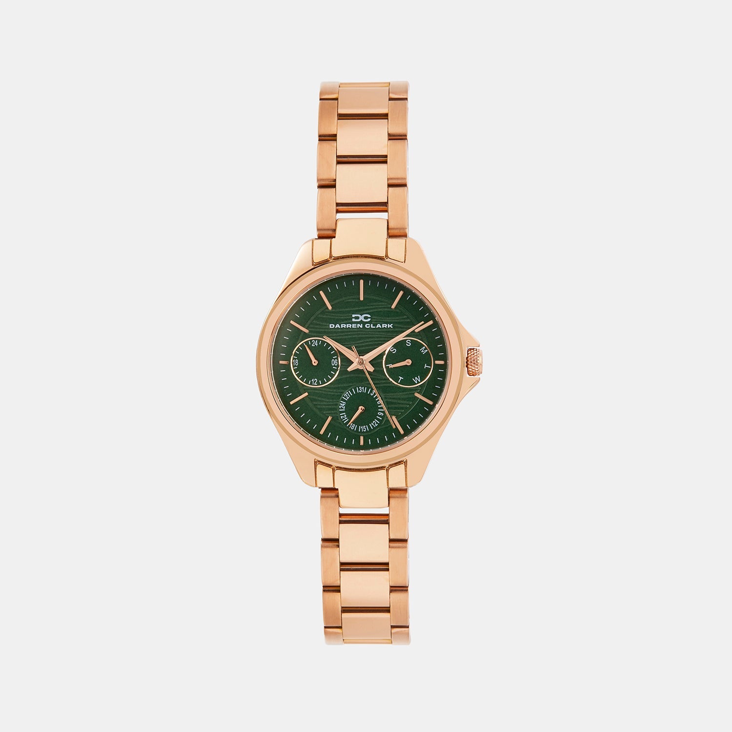 Women Quartz Green Dial Analog Metal Watch 2012C-M0314