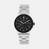 Men Quartz Black Dial Multi-Function Metal Watch 1017A-M0104