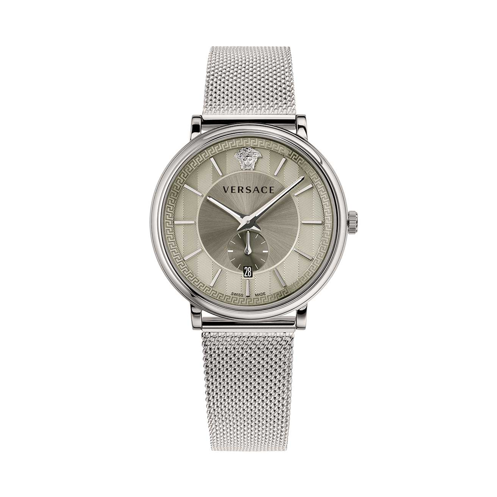 Versace VBQ060017 V Circle Analog Silver Dial Men Watch