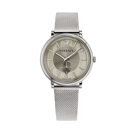 Versace VBQ060017 V Circle Analog Silver Dial Men Watch