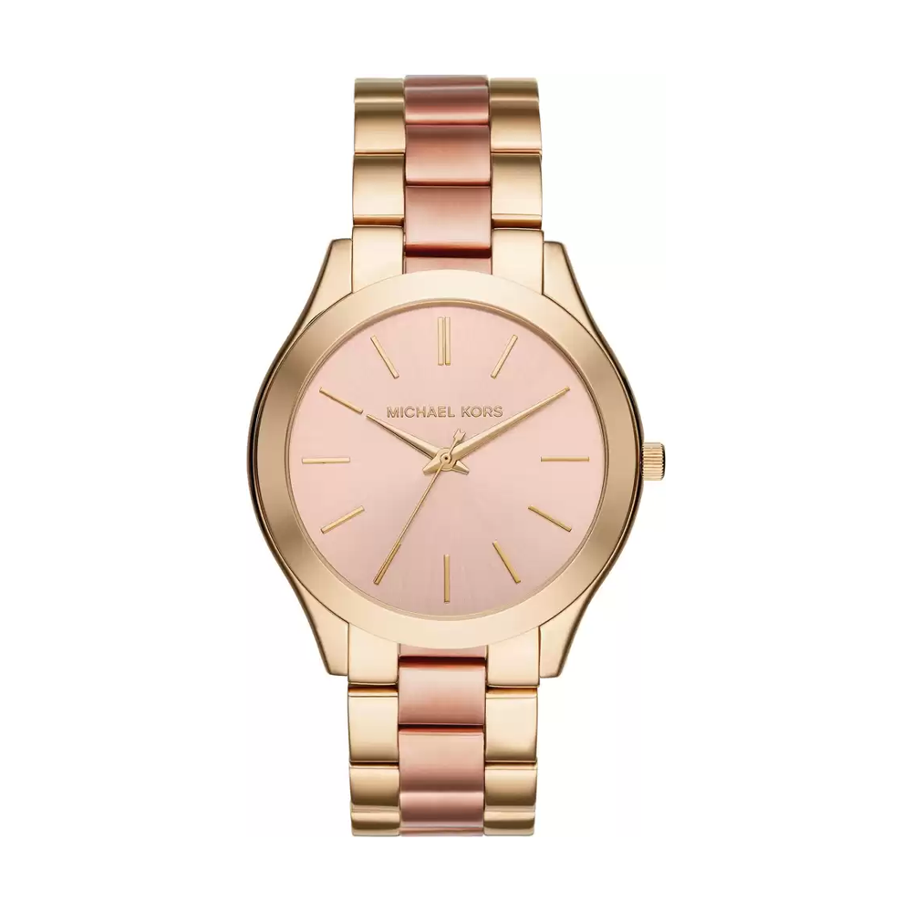 Michael Kors Slim Runway Analog Rose Gold Dial Women's Watch-MK3493
