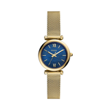 Fossil ES5020 Carlie Mini Analog Blue Dial Women's Watch