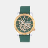 Men Quartz Green Dial Multi-Function Leather Watch 1011L-L0114