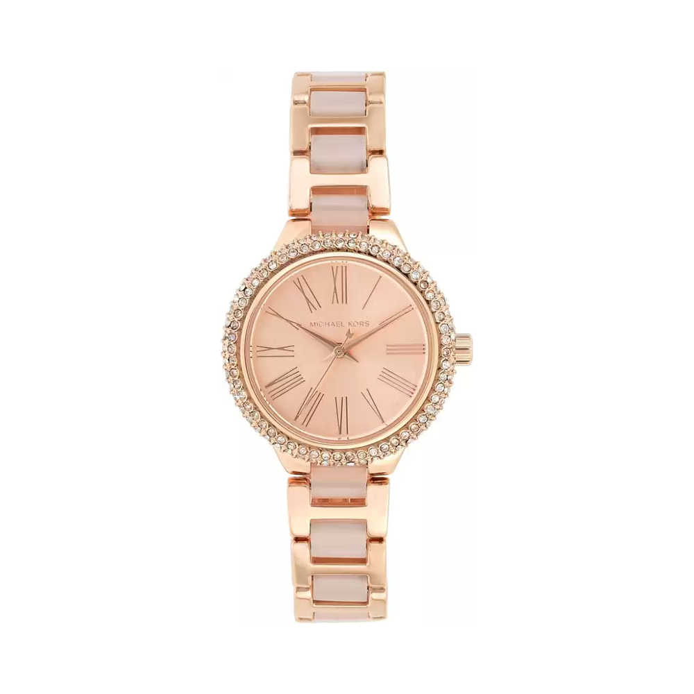 Michael Kors Petite Taryn Round Analog Rose Gold Dial Ladies Watch - MK6582