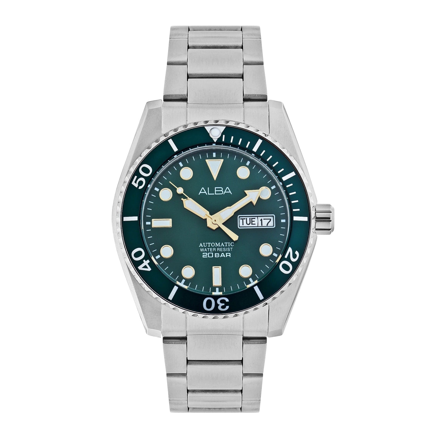 Alba AL4287X1 Green Dial Mechanical