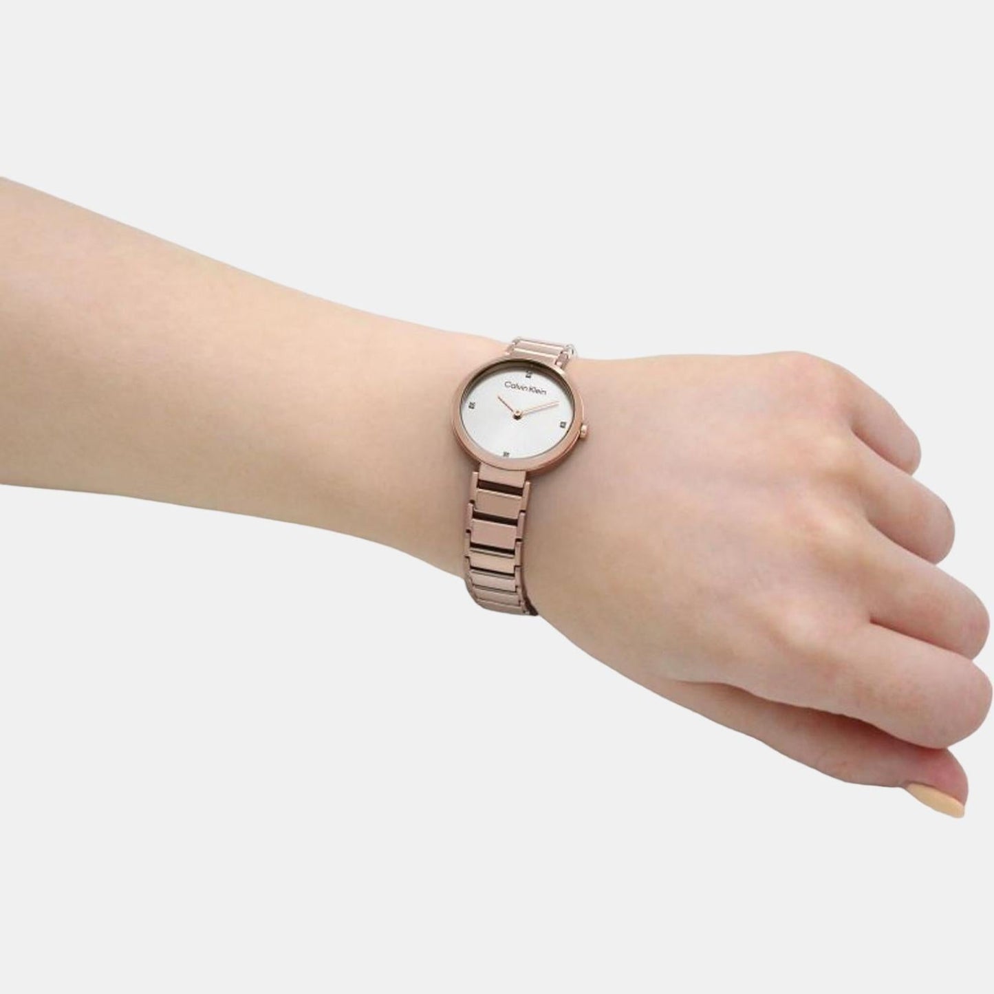 Minimalistic T Bar Women Quartz Grey Dial Analog Stainless Steel Watch 25200140
