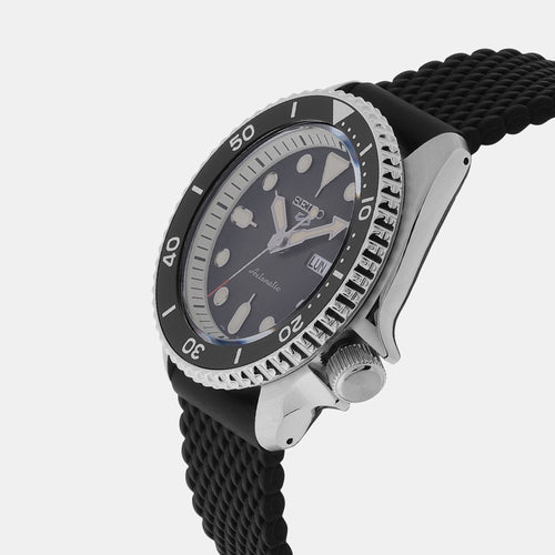 5 Sports Men Automatic Black Dial Analog Silicone Watch SRPD73K2