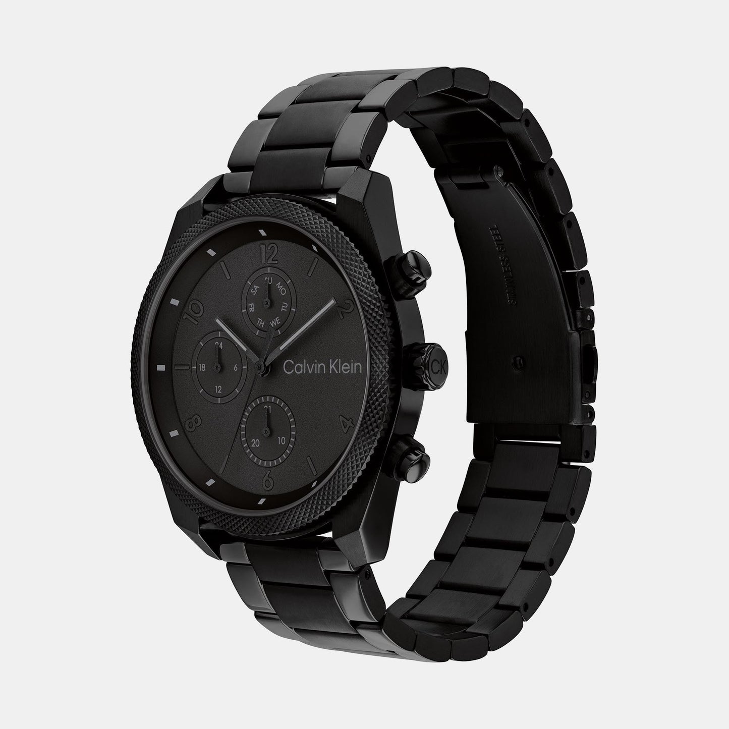 Impact Men Quartz Black Dial Chronograph Stainless Steel Watch 25200359