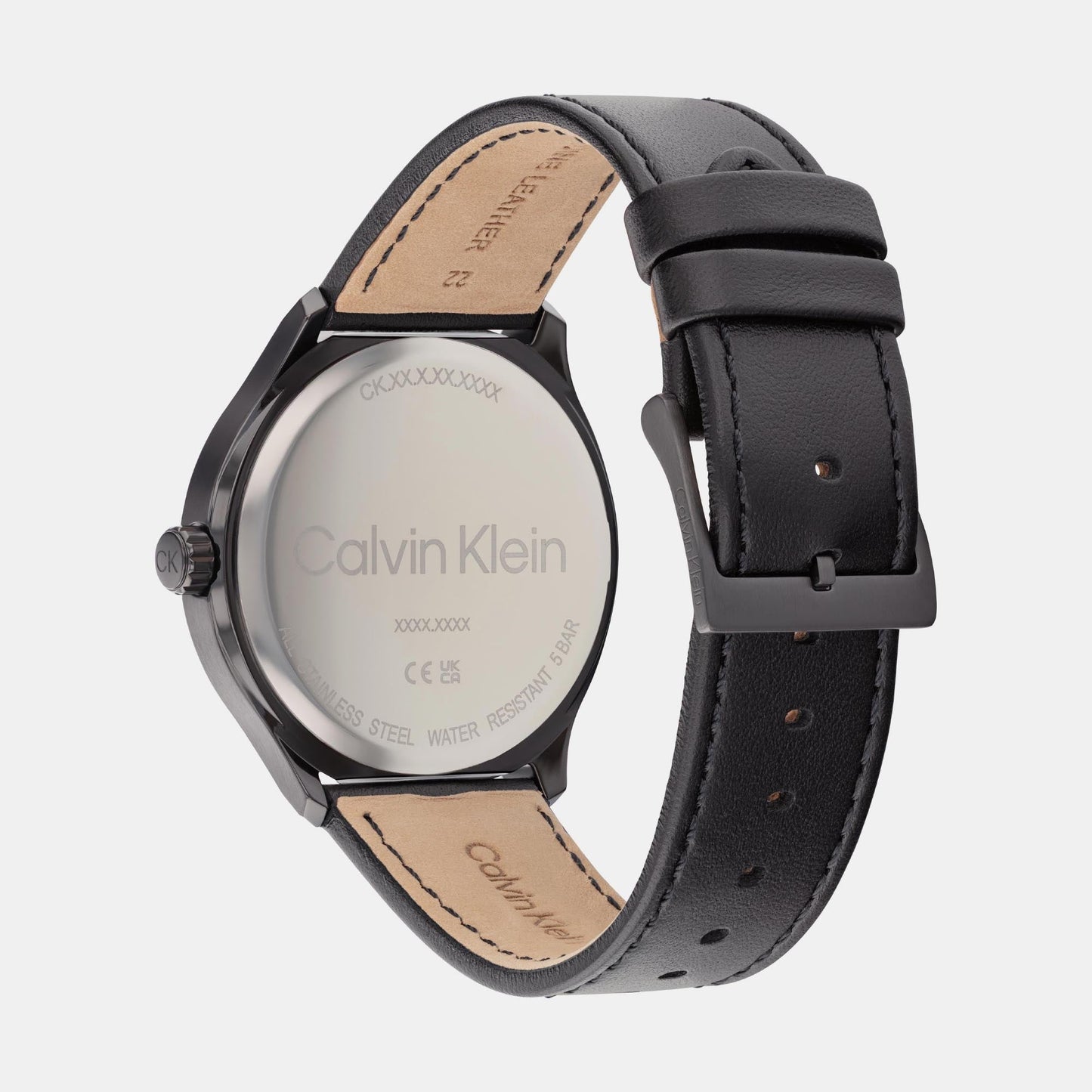 Define Men Quartz Grey Dial Analog Leather Watch 25200355