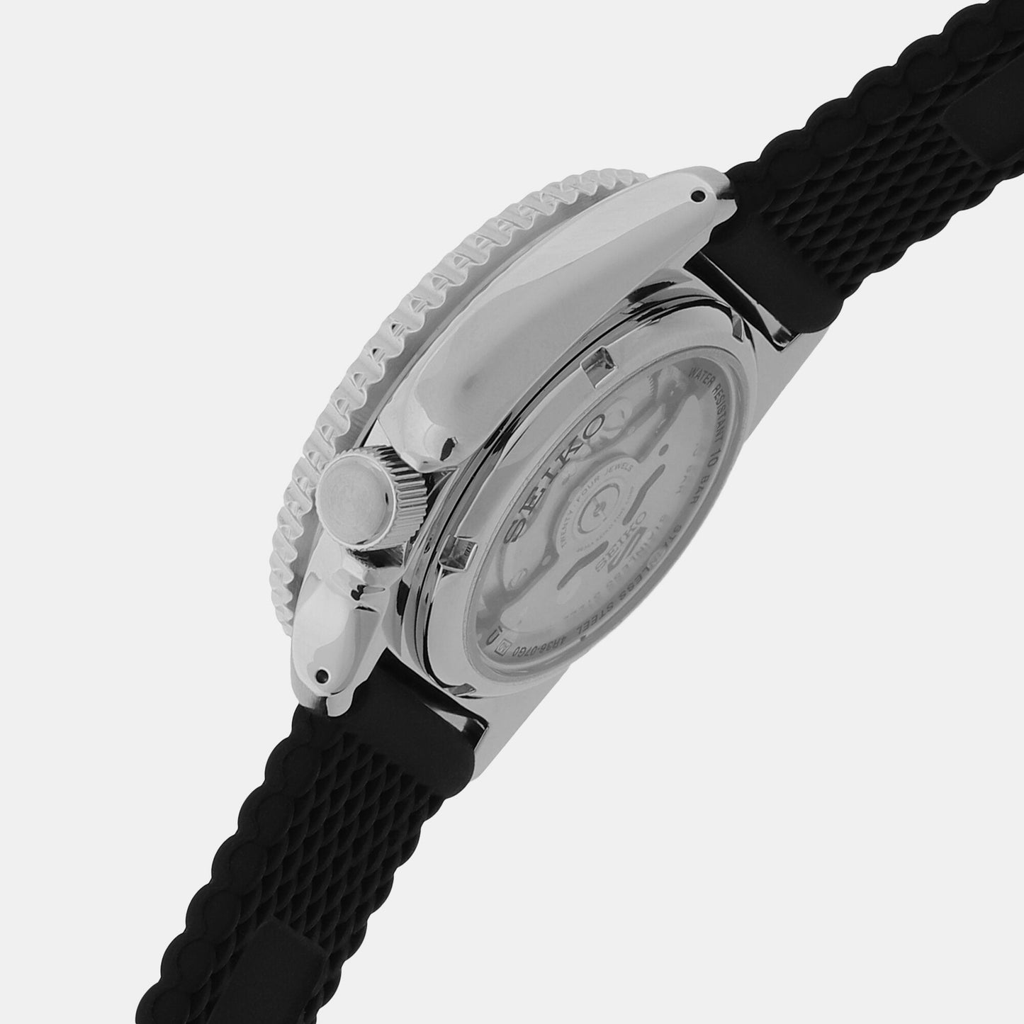 5 Sports Men Automatic Black Dial Analog Silicone Watch SRPD73K2