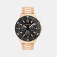 Sport Men Quartz Black Dial Chronograph Stainless Steel Watch 25200315