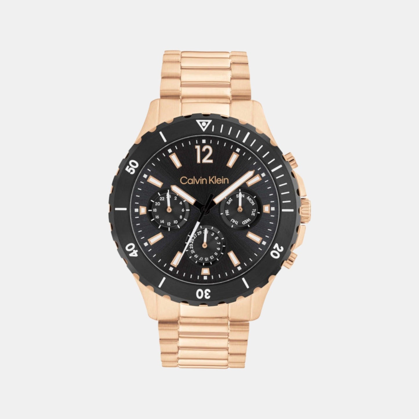 Sport Men Quartz Black Dial Chronograph Stainless Steel Watch 25200315