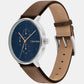 Ck Stun Unisex Quartz Blue Dial Multi-Function Leather Watch 25200406