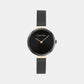 Minimalistic T Bar Women Quartz Black Dial Analog Mesh Watch 25200084