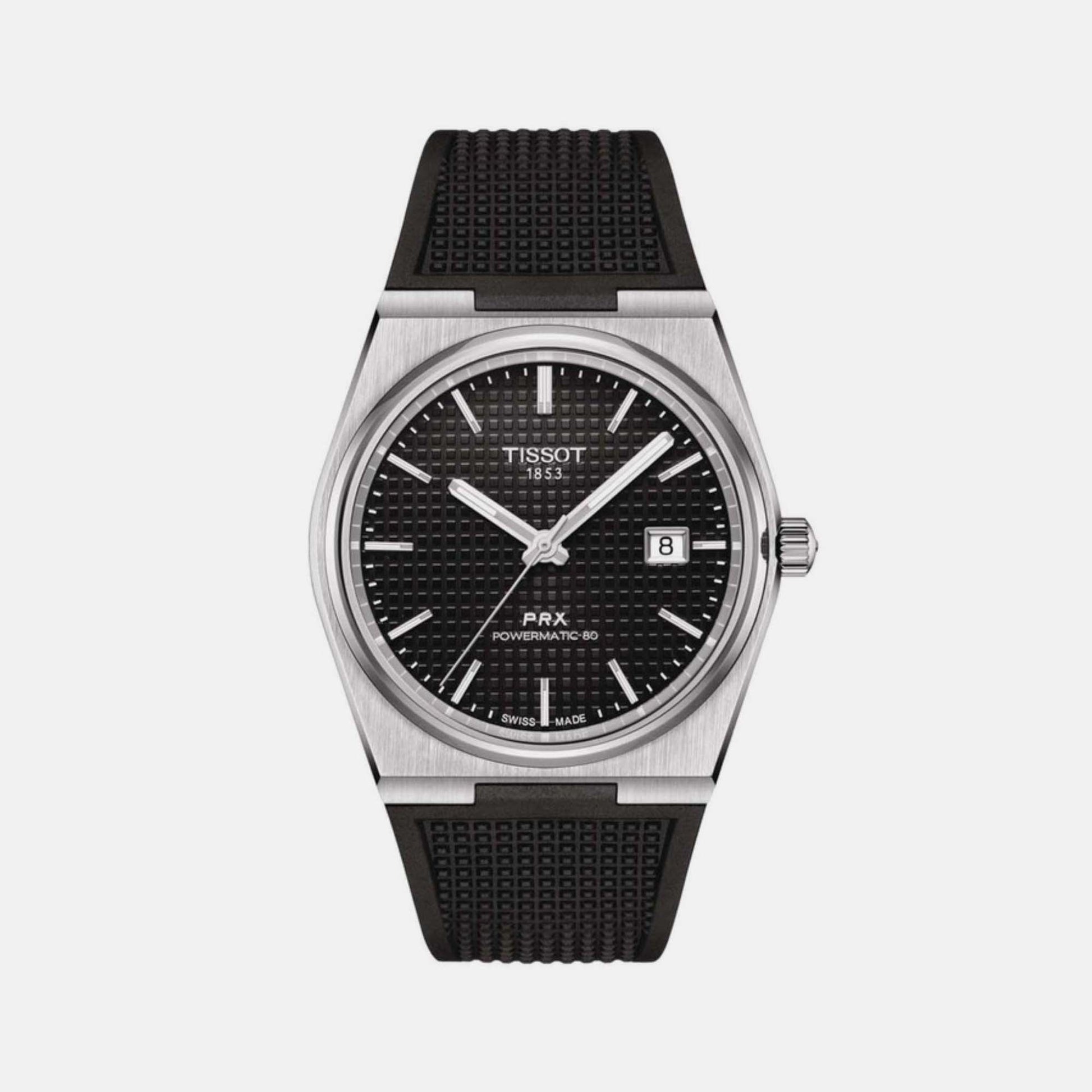 PRX Men Automatic Black Dial Analog Silicone Watch T1374071705100