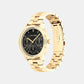 Minimalistic Women Quartz Black Dial Chronograph Stainless Steel Watch 25200177