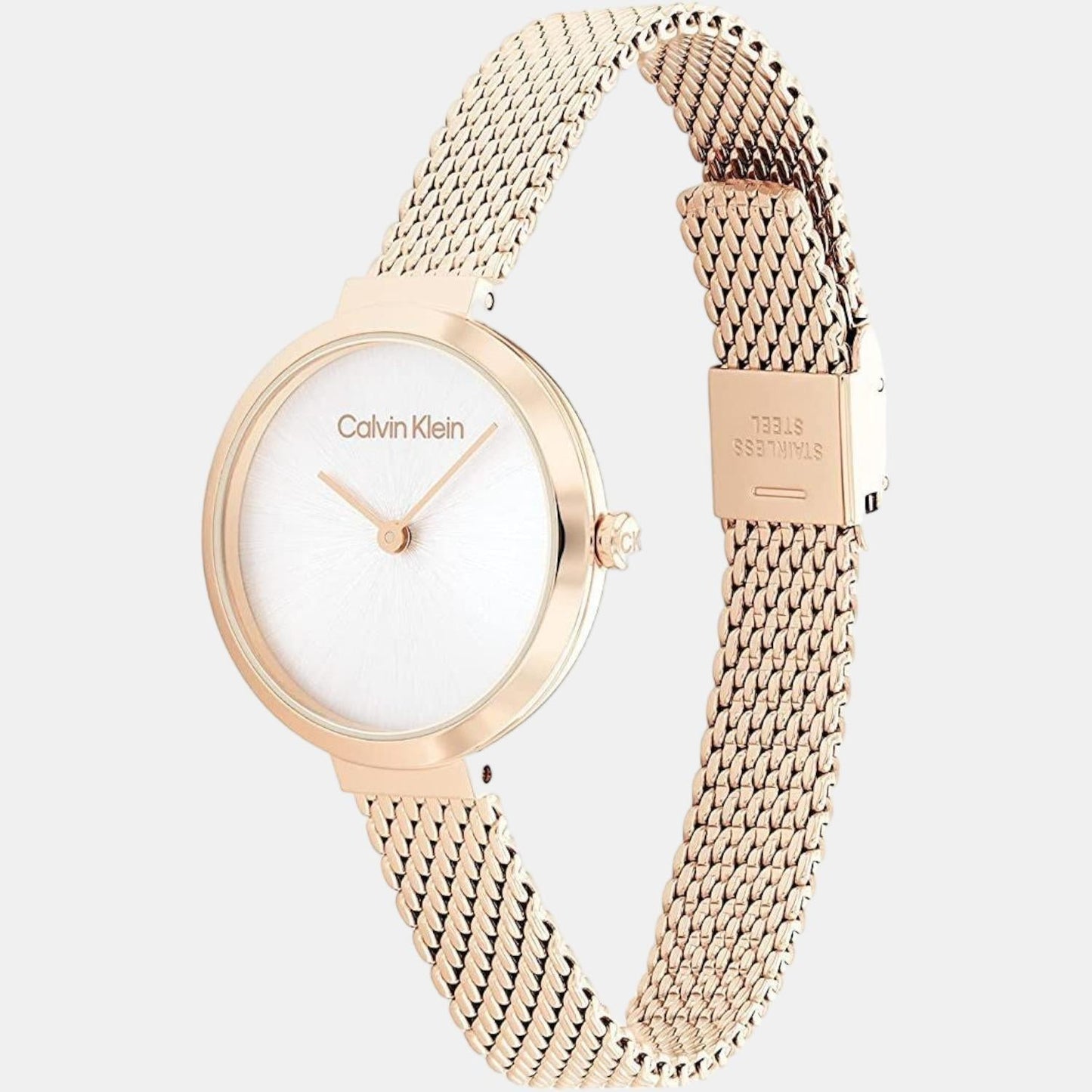 Minimalistic T Bar Women Quartz Silver Dial Analog Mesh Watch 25200083