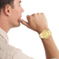 Define Men Quartz Gold Dial Analog Stainless Steel Watch 25200349