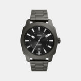 Machine Men Quartz Black Dial Analog Stainless Steel Watch FS5970