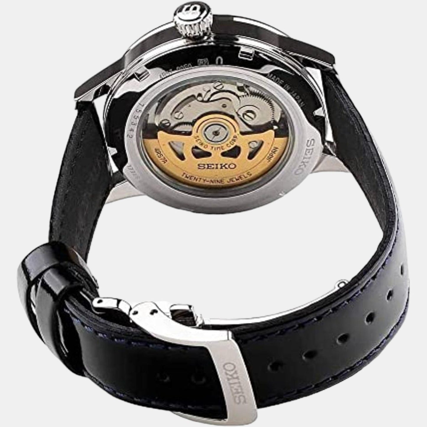 Presage Men Automatic Blue Dial Analog Leather Watch SSA343J1