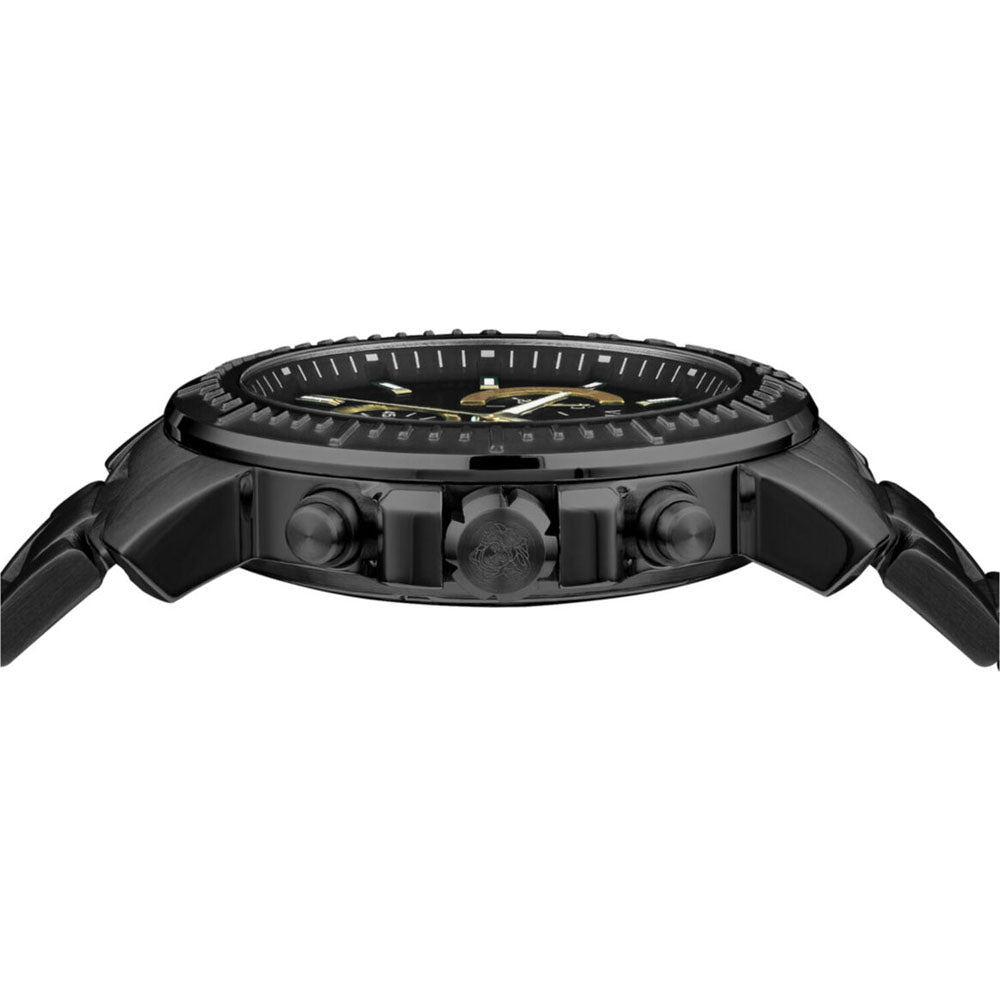 Versace Mens Black 45 Mm New Chrono Watch VE2E00621