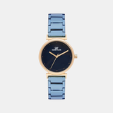 Women Quartz Blue Dial Analog Stainless Steel Watch 2001G-M0305