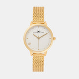 Women Quartz White Dial Analog Mesh Watch 2006B-E0202