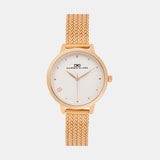 Women Quartz White Dial Analog Stainless Steel Watch 2006C-E0302