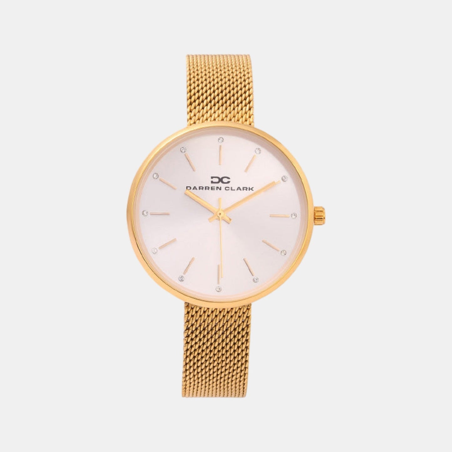 Women Quartz Silver Dial Analog Mesh Watch 2007B-E0203
