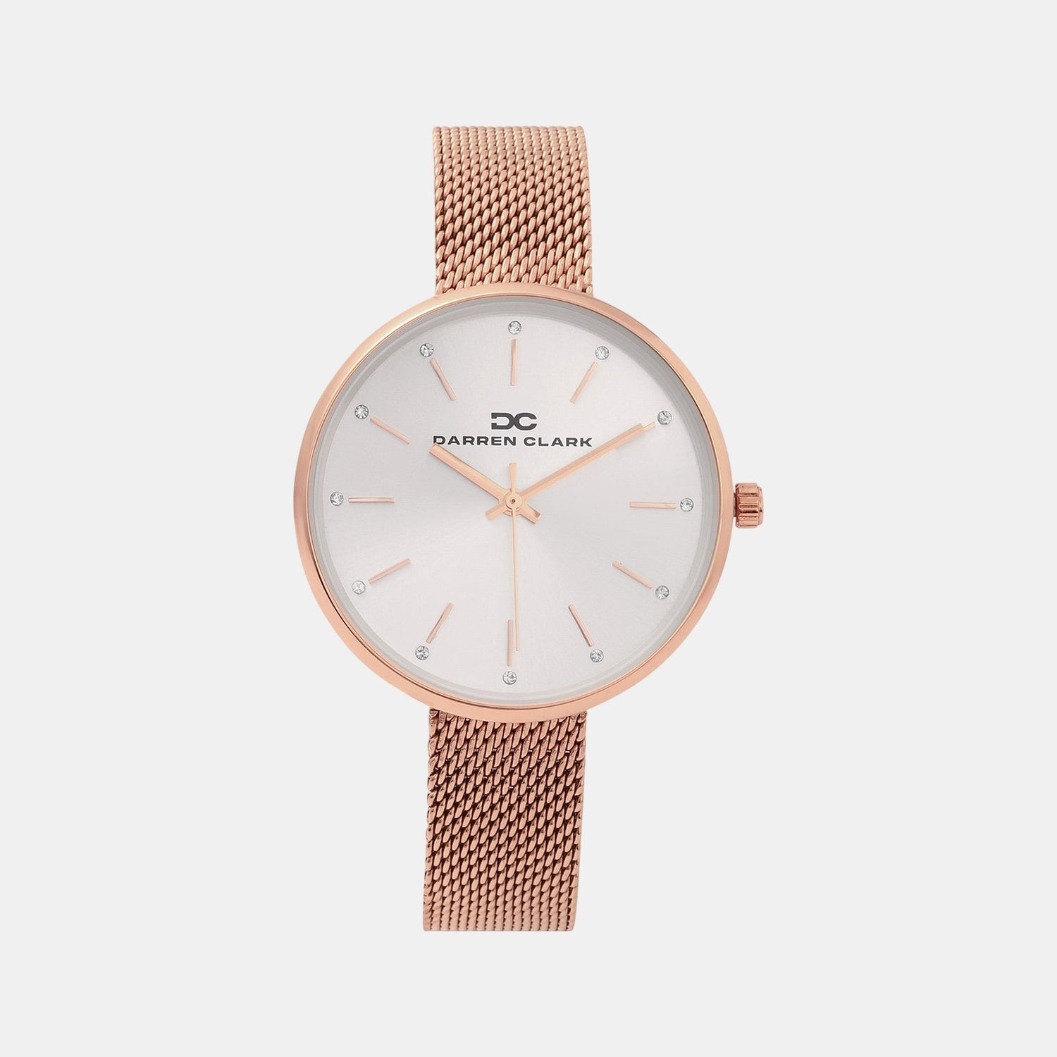 Women Quartz Silver Dial Analog Mesh Watch 2007C-E0303
