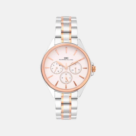 Women Quartz White Dial Multi-Function Metal Watch 2010E-M0102