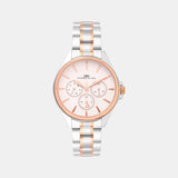 Women Quartz White Dial Multi-Function Metal Watch 2010E-M0102