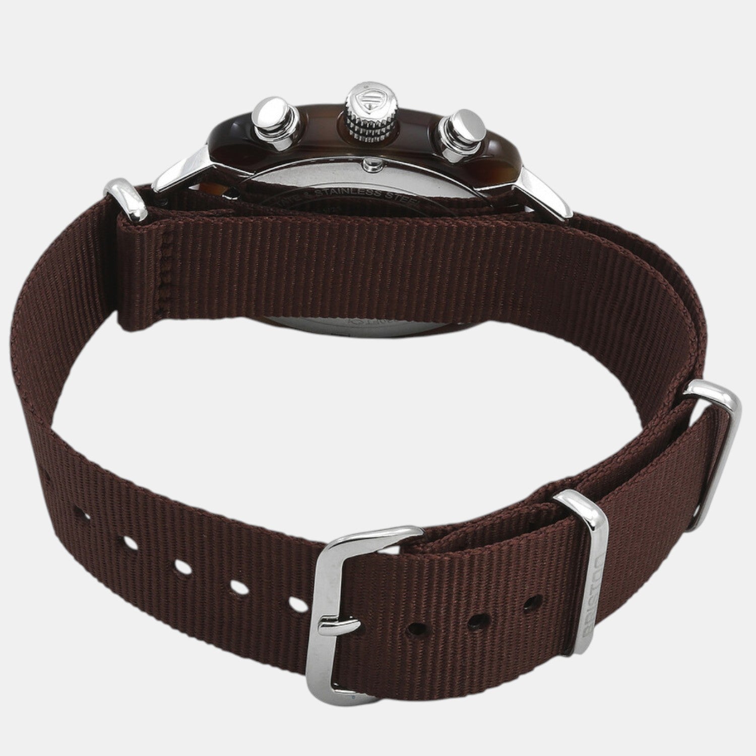 Clubmaster Classic Unisex Quartz Brown Dial Chronograph NATO Watch 20140.SA.T.37.NTCH