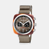 Clubmaster Sport Men Quartz Taupe Dial Chronograph NATO Watch 20142.SA.TS.30.NT