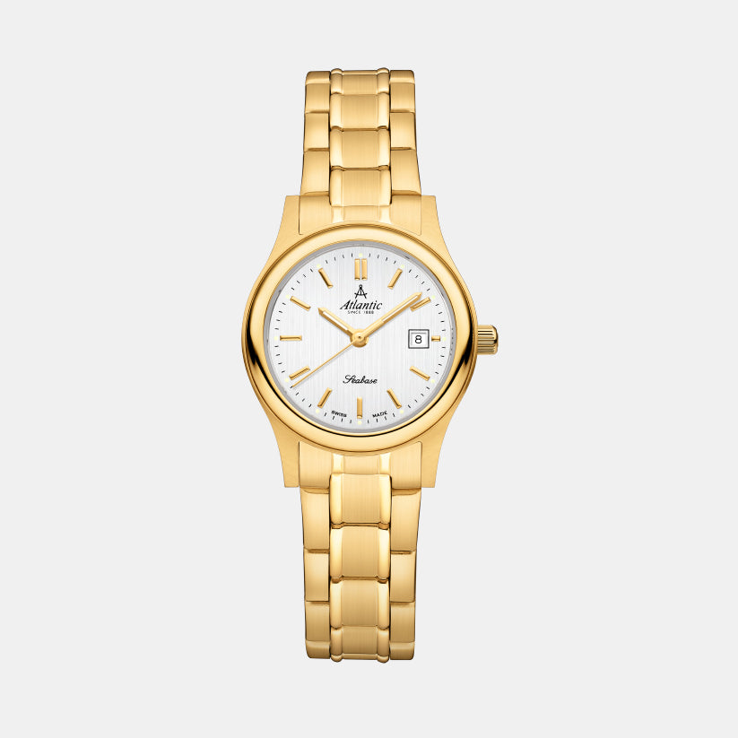 Women Quartz Silver Dial Analog Stainless Steel Watch 20348.45.21