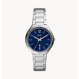 FOSSIL ASHTYN SILVER NAVY BLUE DIAL WOMEN'S BQ3741 WATCH