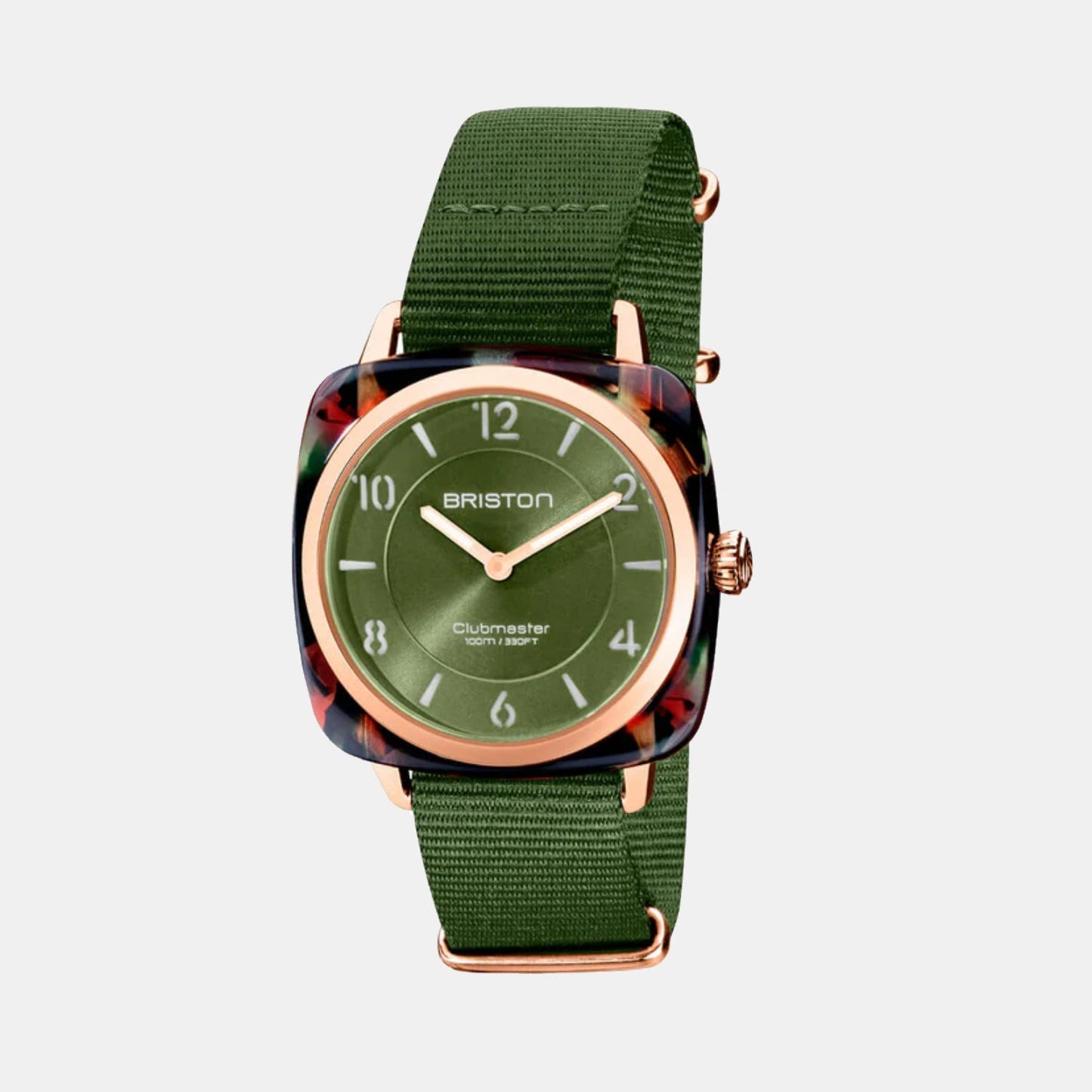 Clubmaster Chic Women Quartz Green Dial Analog NATO Watch 21536.PRA.UG.26.NOL