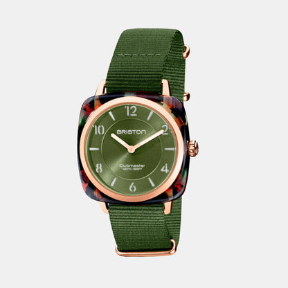 Clubmaster Chic Women Quartz Green Dial Analog NATO Watch 21536.PRA.UG.26.NOL