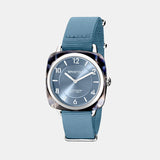 Clubmaster Chic Women Quartz Blue Dial Analog NATO Watch 21536.SA.UB.25.NIB